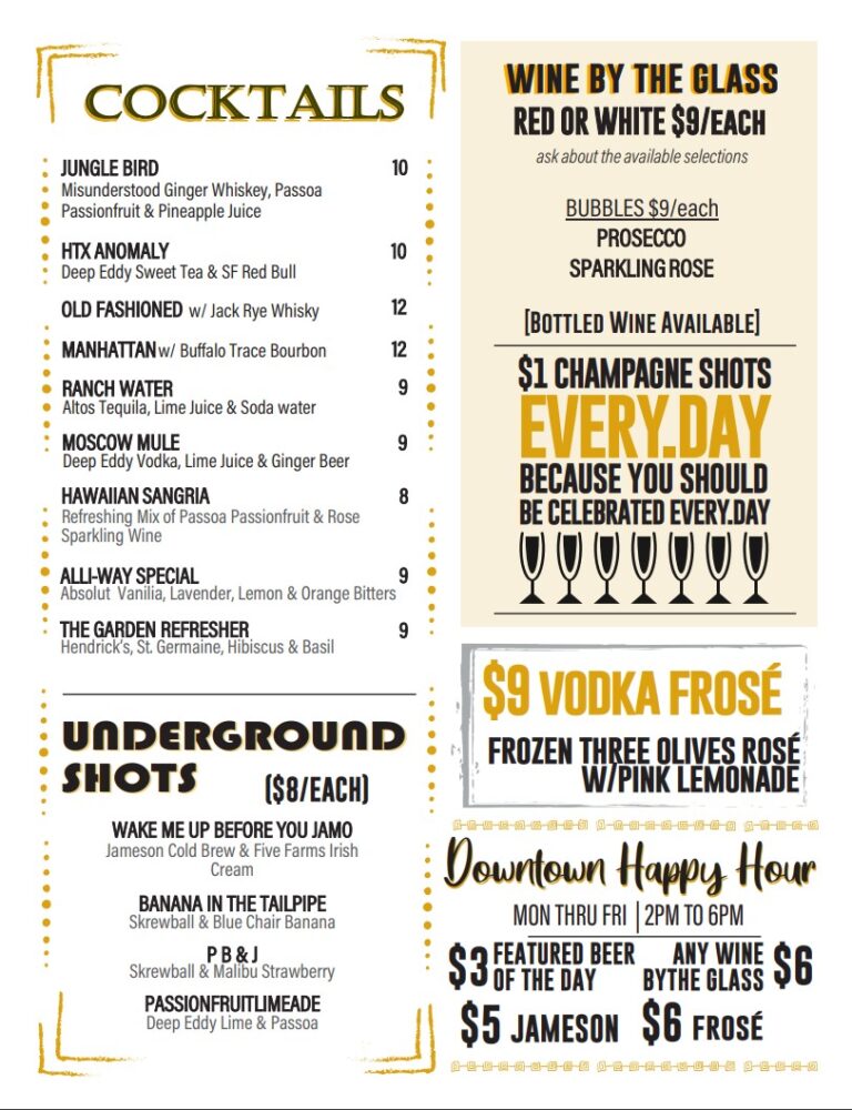 The Bar & Beer Garden Underground Hall